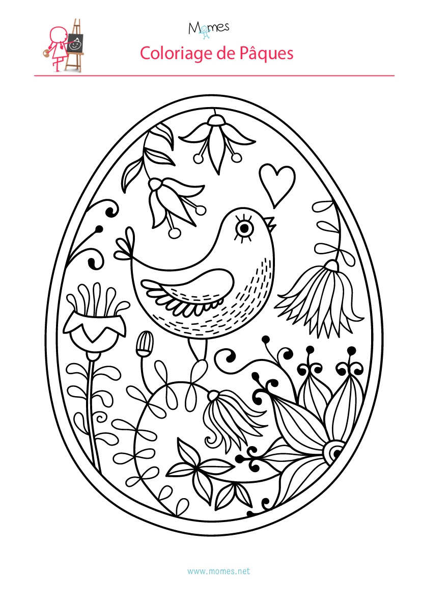 coloriage oeuf paques