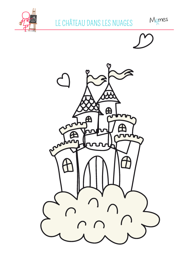 Château De Princesse Illustration De Livre De Coloriage Pour Les