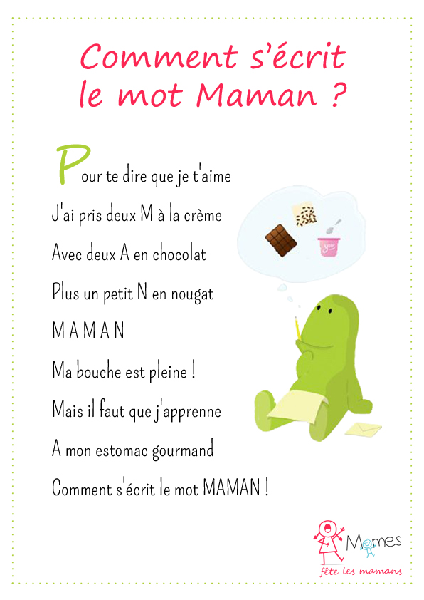 Pour Maman Comptine Maternelle Poeme Maman Comptine Maternelle Hot | My ...