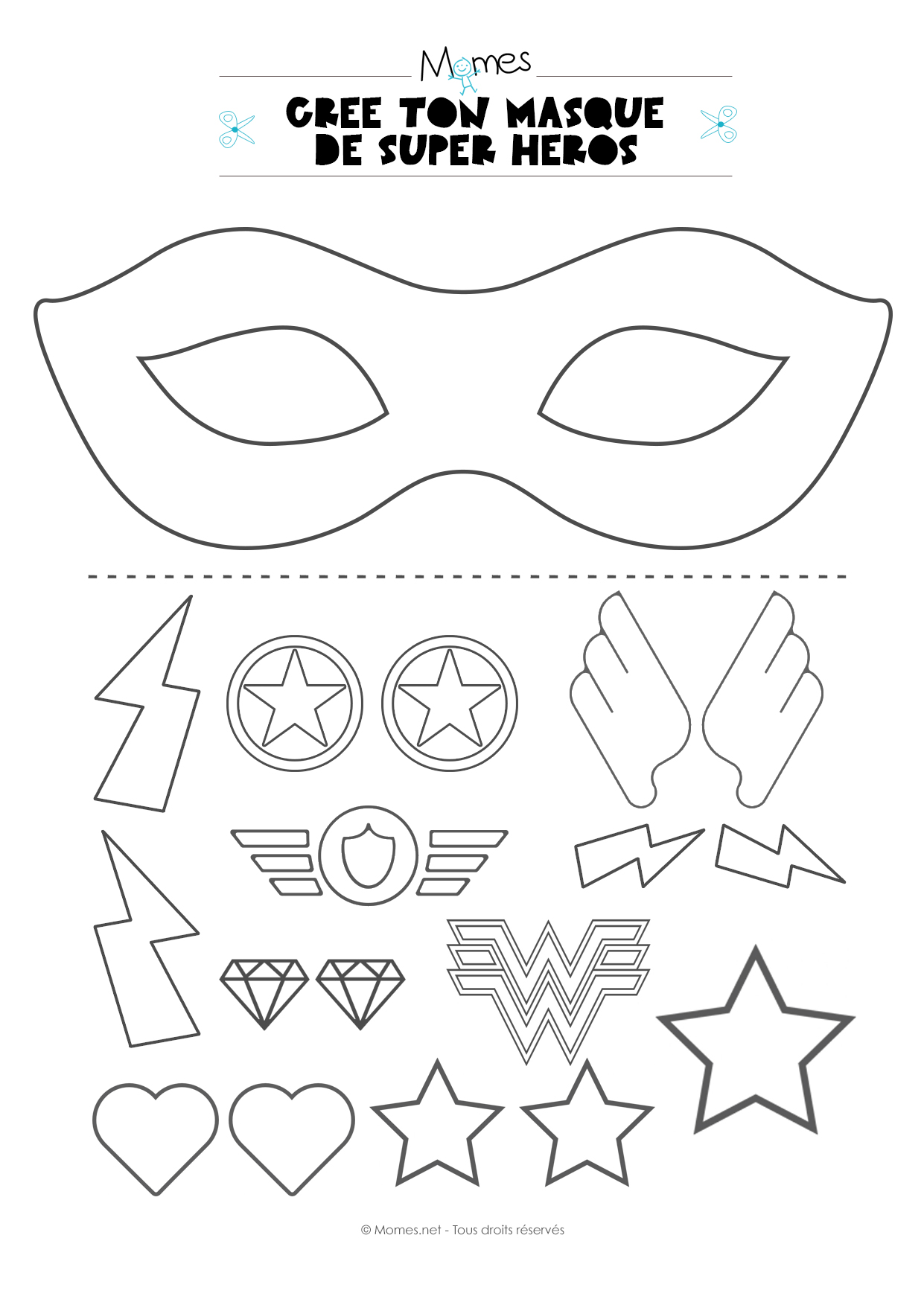 12 masques en caoutchouc souple - Super Héros