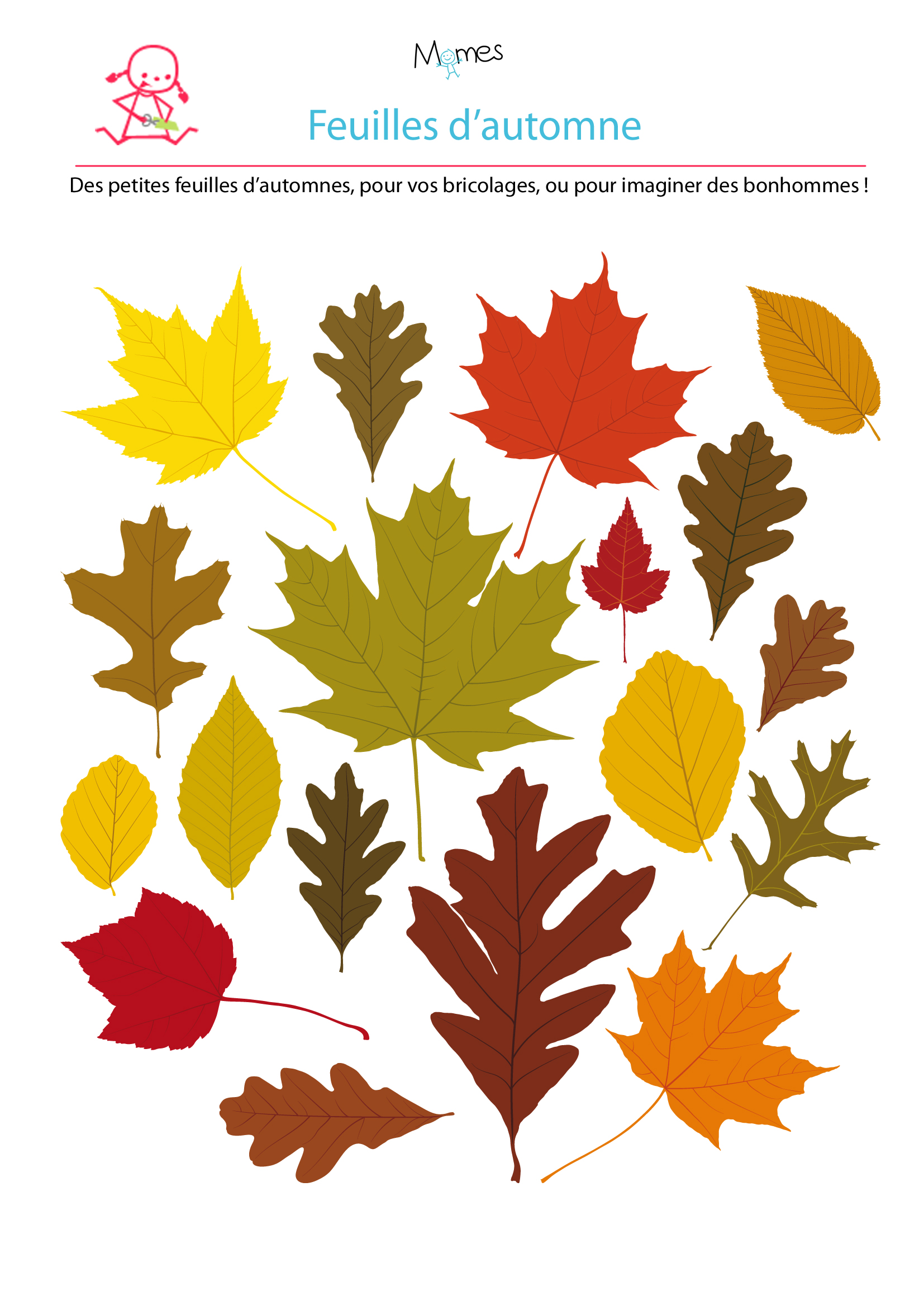 Gabarit Feuille D automne Imprimer MOMES