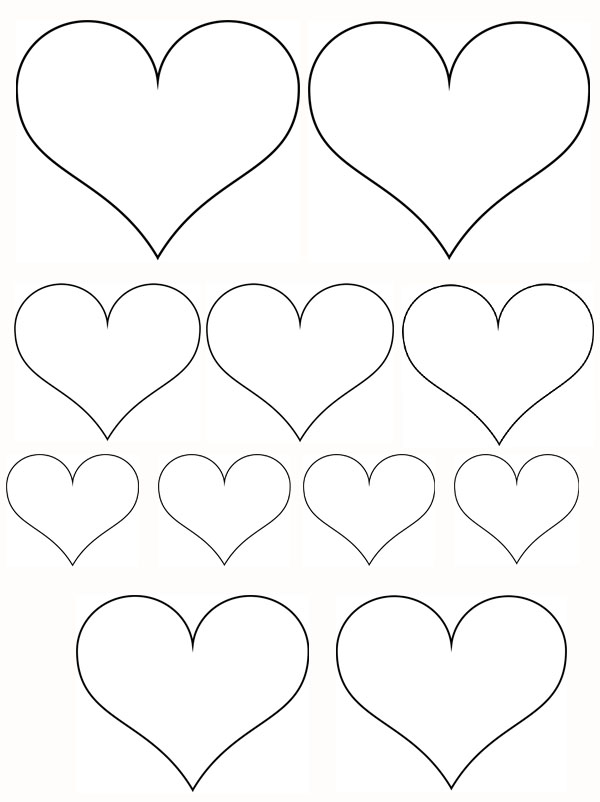 En forme de coeur, Dessin en forme de coeur grande taille pour coloriages  de coeurs images de coeurs dessin de co…